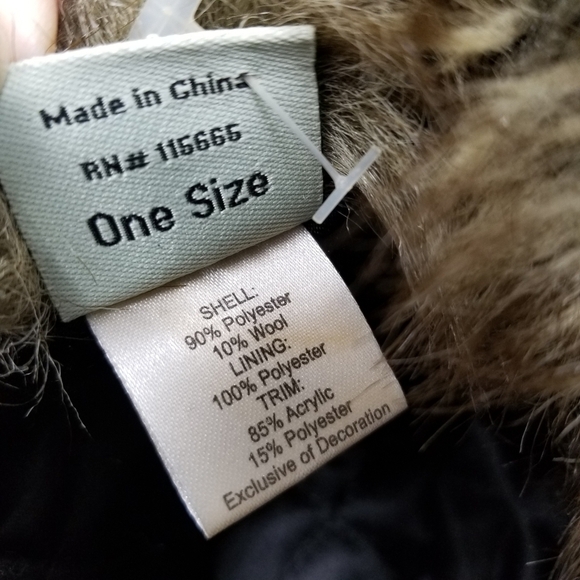 Vintage Crown Co Trapper Hat Faux Fur Plaid Red Black Wool Blend Quilt Lining - Picture 5 of 11